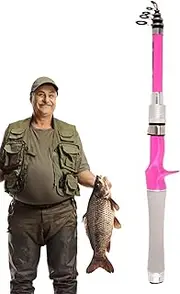 Lesunbak Telescopic Fishing Rod,Portable Fishing Rod Telescoping Lure Pole - Extendable Lightweight Fish Accessories for Travel & Men