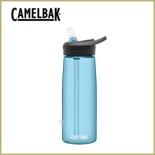 [CamelBak 750ml eddy+多水吸管水瓶 透藍