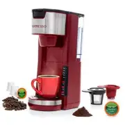 Single Serve Coffee Brewer K-Cup Pods Compatible & Ground Coffee 30oz Compact