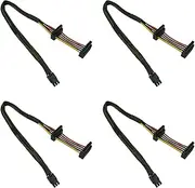 Binxind 4X HDD SATA Power Cable Right-Angle SATA 15 Pin X2 to Mini 6 Pin ATX Adapter for 3653 3650 Series