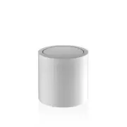 DECOR WALTHER DW 125 Round Paper Bin with Revolving Cover- White Matt