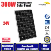 24V 300W Mono Solar Panel Home Off Gird Caravan 24V Battery Charging 36V MODULE