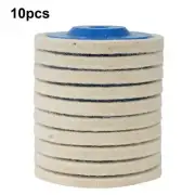 10pcs 4 Wool Buffing Pads for Polishing and Cleaning Angle Grinder Discs