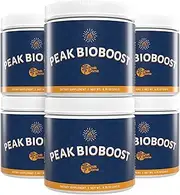 Peak Biome Peak BioBoost - 6 Pack - Prebiotic Fiber Supplement for Metabolism - Easy to Dissolve Unflavored Fiber Powder - Non-GMO - No Gluten, Soy or Dairy - 6-Month Supply, 180 Servings