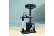 i.Pet Cat Tree 94cm Scratching Post Tower Scratcher Condo House Wood Trees Grey