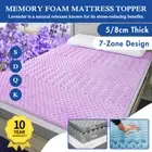 Memory Foam Mattress Topper Body Support 8CM Underlay Mat Single Queen King AU
