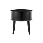 Bentley Bedside Nightstand Side Table - Black - Black