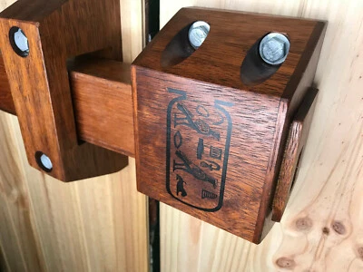 Egyptian Wooden Door Lock Bolt. Large Key Locked bolt and strike