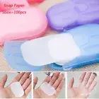 Travel Bath Home Scented Soap Flakes Foaming Washing Hand Paper Slice Sheets