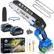 Mini Chainsaw 8-inch, Portable Electric Chainsaw Cordless, Handheld Power Chain
