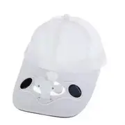 Summer Sport Outdoor Hat Cap with Solar Sun Power Cool Fan White