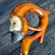 Walking Stick Cane Wooden Walking Cane Handmade Hand Carving Magician