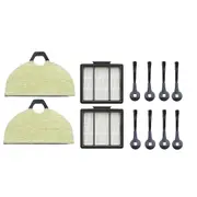 12 Pcs Replacement Parts Kit Side Brushes Filters Cleaning Mop Pad for RV2001WD AV2001WD Robot Vacu