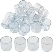 Auvotuis 22mm/0.87 Inch Silicone Chair Leg Tips, 40Pcs Rubber feet for Furniture, Clear Folding Chair Leg Caps, Chair Leg Protectors for Hardwood Floors, Anti-Slip,Anti-Scratch & No Noise