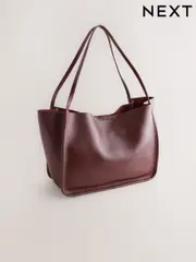 Berry Leather Hand Held Bag (F36732) | $141