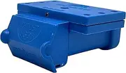 Trailer Vision 50A Anderson Connector Cover - 50Amp Anderson Plug Mounting Kit Assembly with LED Power Indicator - UV Insulated Protection for RV, Trucks, Solar, Marine, Mobile, Industrial (50A Blue)