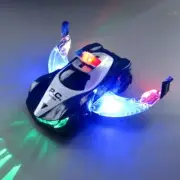 Robot Police Car Rotating Transformers Toy Lights Sounds Bump and Go Action