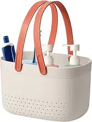 [Generic] Toiletry Basket | Large Capacity Bath Container,Shower Storage Basket with Handles, Box Organizer Bin for Bathroom, Kitchen, College Dorm