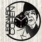 Leonard Cohen Vinyl Record Wall Clock Decor Handmade 2672