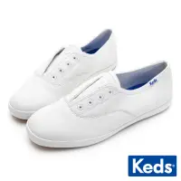 在飛比找momo購物網優惠-【Keds】CHILLAX 經典素面皮革休閒小白鞋-白(92