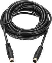uxcell S Video Cable 16ft, Mini DIN 4 Pin S-Video Cable Male to Male Gold Plated Connector Transfer for TV Receiver Monitor S-VHS VCR DVD