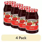 (4 pack) Smucker's Cherry Preserves, 18 Ounces taste of cherries, Free Shipping.