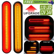 2x 110 LED Stop Tail Flowing Turn Signal Lights Truck Trailer CAMPER UTE ATV 4WD