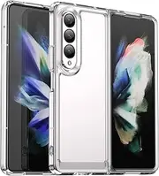 [USTIYA] Case for Samsung Galaxy Z Fold 4 5G Cover Clear Protective Acrylic + TPU No Yellowing(Transparent)