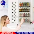 4Pcs Hanging Kitchen Shelf Spice Holder Wall-Mounted Cupboard Door Storage Rack