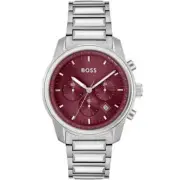 BOSS Men's Chronograph Watch 1514004 - Silver Stainless Steel, Date, 5ATM