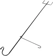 Outdoor Flagpole Hook Iron Garden Stake for Garden Edge and Border Fence