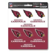 Arizona Cardinals Stickers Die Cut Mini Decals 12-Pk Sticker Sheet (12 Stickers)