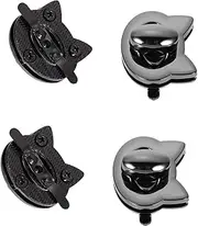 [Yardenfun] Decorative Lock Suitcases Handbag Clasp Straps Turn Clasp Lock Luggage Lock Clasp Purse Lock Replacement Bags Handbag Bag Accessory Lock Purse Hardware Black Zinc Alloy