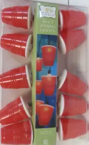 RED Decorative String Light Set 10Ct End to End Connection 8.5Ft Cord