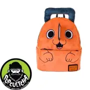 Chainsaw Man - Pochita Plush Cosplay 10" Faux Leather Mini Backpack "New"