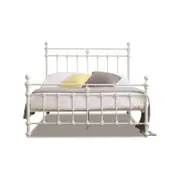 Istyle Modern Classic Valarie Queen Metal Bed Frame White