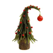 25cm Christmas Tree Decor, Green Tree Xmas Decorations for Themed Party Indoor Outdoor Living Room Home