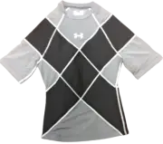 Mens Under Armour 1228769 040 Grey Black Compression HeatGear Shirt