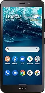 Total Wireless Nokia C100 4G LTE Prepaid Smartphone (Locked) - 32GB - Black - Sim Card Included - CDMA