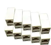Rj45 Coupler - Rj45 Coupler Female to Female | 10x Network Double Straight Head LAN Cable Joiner, Modular Plug for Solid Wire and Standard