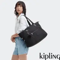 在飛比找Yahoo奇摩購物中心優惠-Kipling 曜岩黑品牌經典圓標手提側背包-ART M