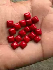 Natural Red Coral Square Shape Loose Gemstone