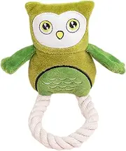 Owl Plush Dog Toy | Soft Plush Squeaky Pet Interactive Toys - Cute Squeaky Dog Toy, Chew Fetch Brain Stimulating Toy, Puppy Chew Interactive Toys, Interactive Rope Toys, Presents for Small and Medium