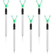 6 Pcs Extendable Fishing Rod Holders Aluminum Telescopic Portable