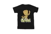 Guardians Of The Galaxy Girls Groot Dancing Cotton T-Shirt (Black) - UTBI20208