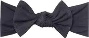 [Copper Pearl] Baby Stretchy Soft Knit Headband Bow Midnight