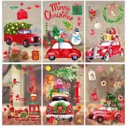 9 Sheets Christmas Window Clings for Glass Reusable Christmas Window Decals