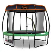 Kahuna 16ft Trampoline Free Safety Net Spring Pad Cover Mat Roof Set- Green