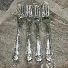 Davco Rose Silverplate 4 Pc Set of Dinner Forks Flatware 7.25" NEW