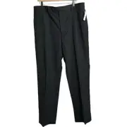 Brooks Brothers Wool Pants Charcoal Grey Black Madison Flat Front Size 40 New